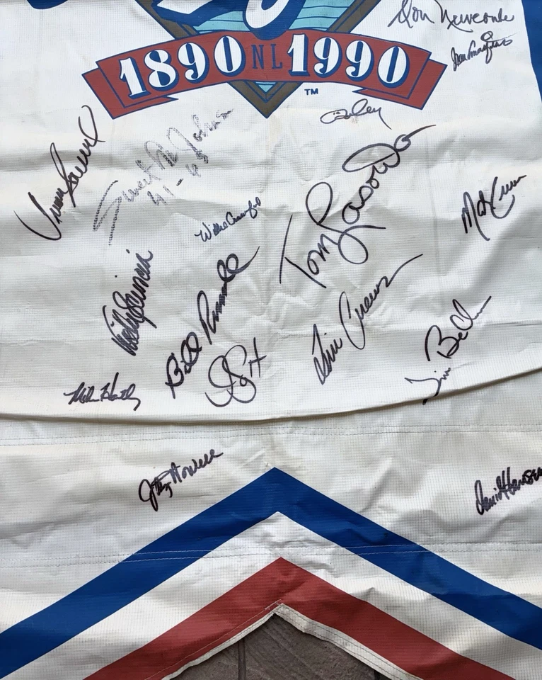 Los Angeles Dodgers Signed 100th Anniversary 1990  Banner  With 16 Signatures - Image 4 of 4