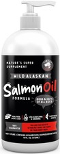 Wild Alaskan Omega-3 Blend Pollock Salmon Oil for Dogs Cats 16 Ounces