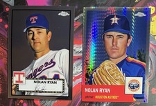 2022 Topps Chrome Platinum Anniversary Nolan Ryan Prism Refractor Astros + Base