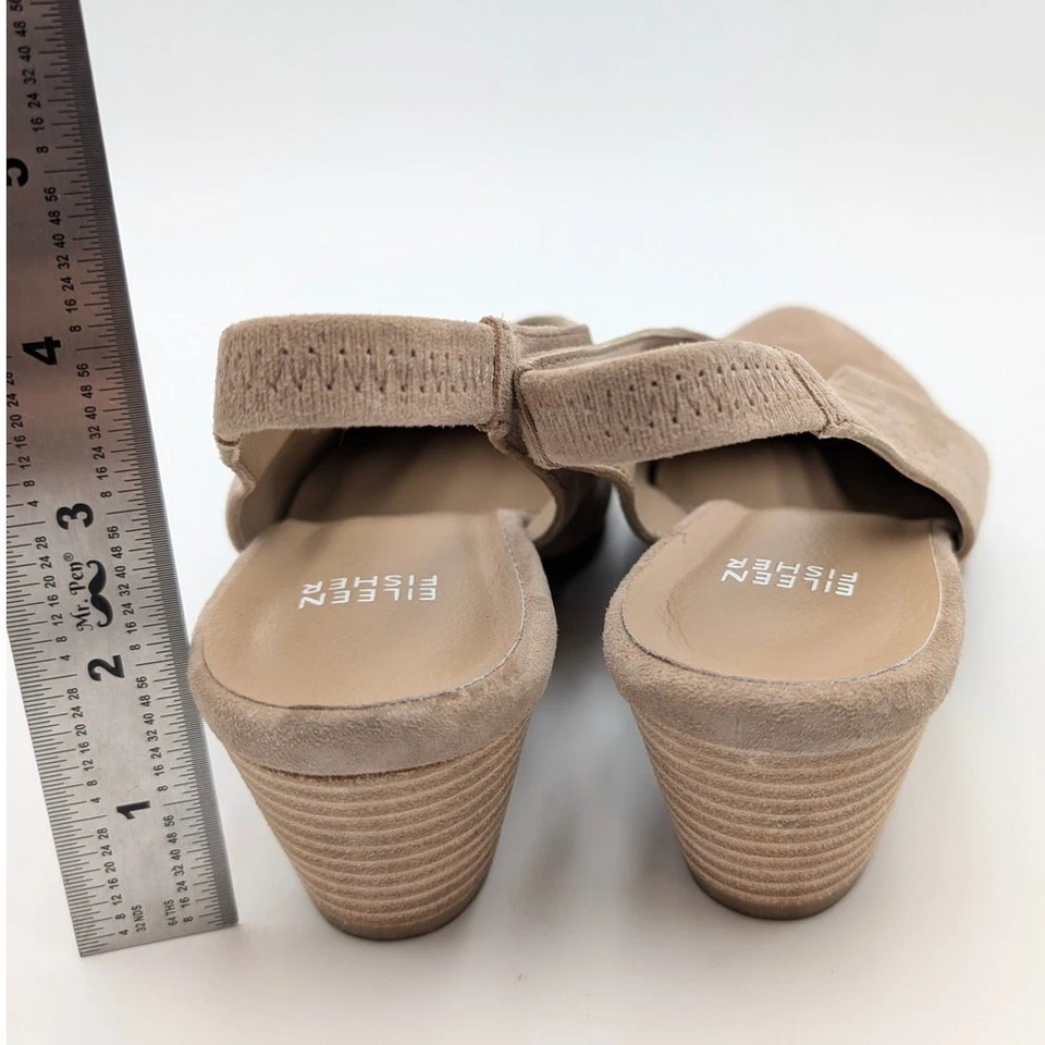 Eileen Fisher Hena 露跟粗跟高跟鞋女式地球尺寸 US10 EU41 — 第 4/4 张图片