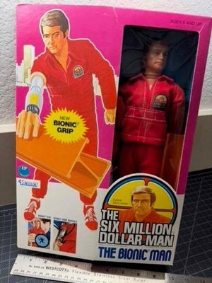 SIX  MILLION DOLLAR MAN Action FIGURE doll Kenner 1977 STORE STOCK NRFB Sealed !