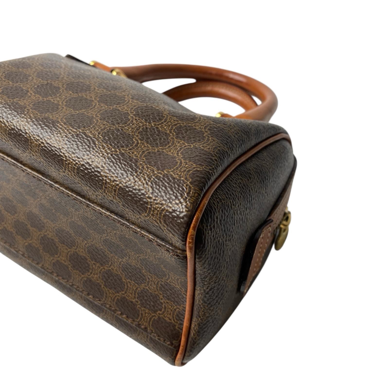 Celine Macadam Pattern Brown PVC Mini Boston Bag … - image 15