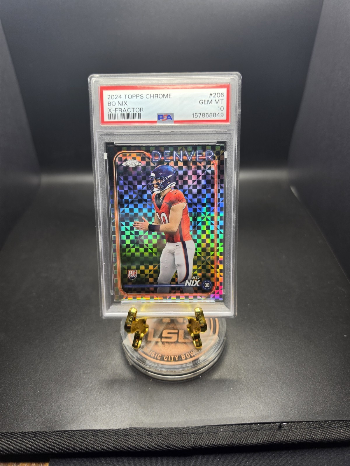 Bo Nix Topps Chrome #206 X-Fractor