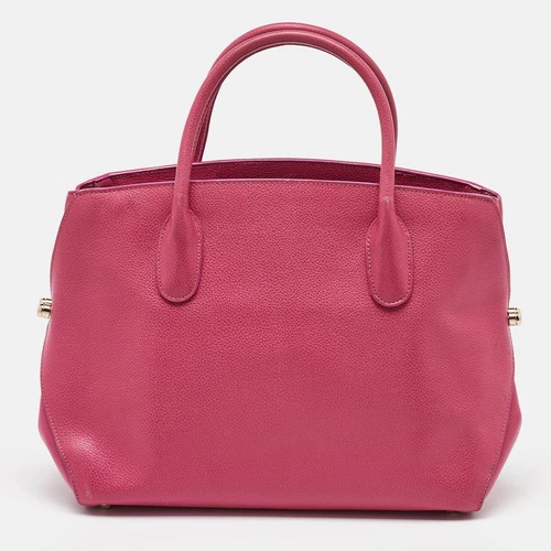 Sac fourre tout ouvert en cuir rose vif Dior