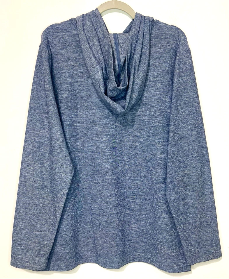 Hanna Andersson Niños Sudadera con Capucha de Natación EE. UU. 10 Brezo Azul Gris Manga Larga Camiseta Foto 2 de 4