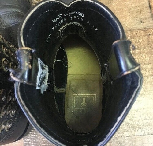 Stivaletti da cowboy Frye 76684 Wyatt neri con borchie donna 6,5 B - Foto 8 di 12