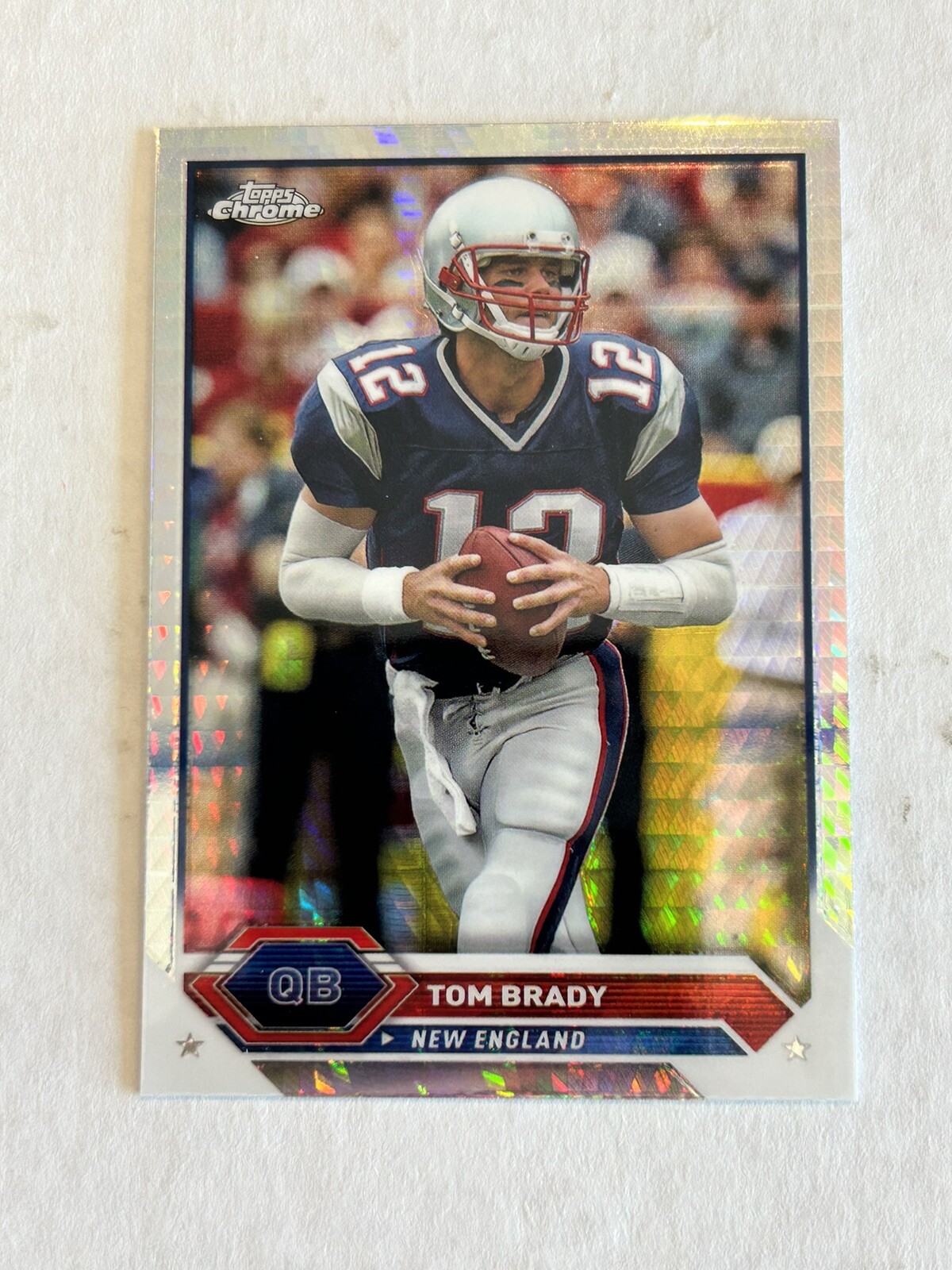 2023 TOPPS COMPOSITE CHROME TOM BRADY #14 PRISM REFRACTOR PATRIOTS SP