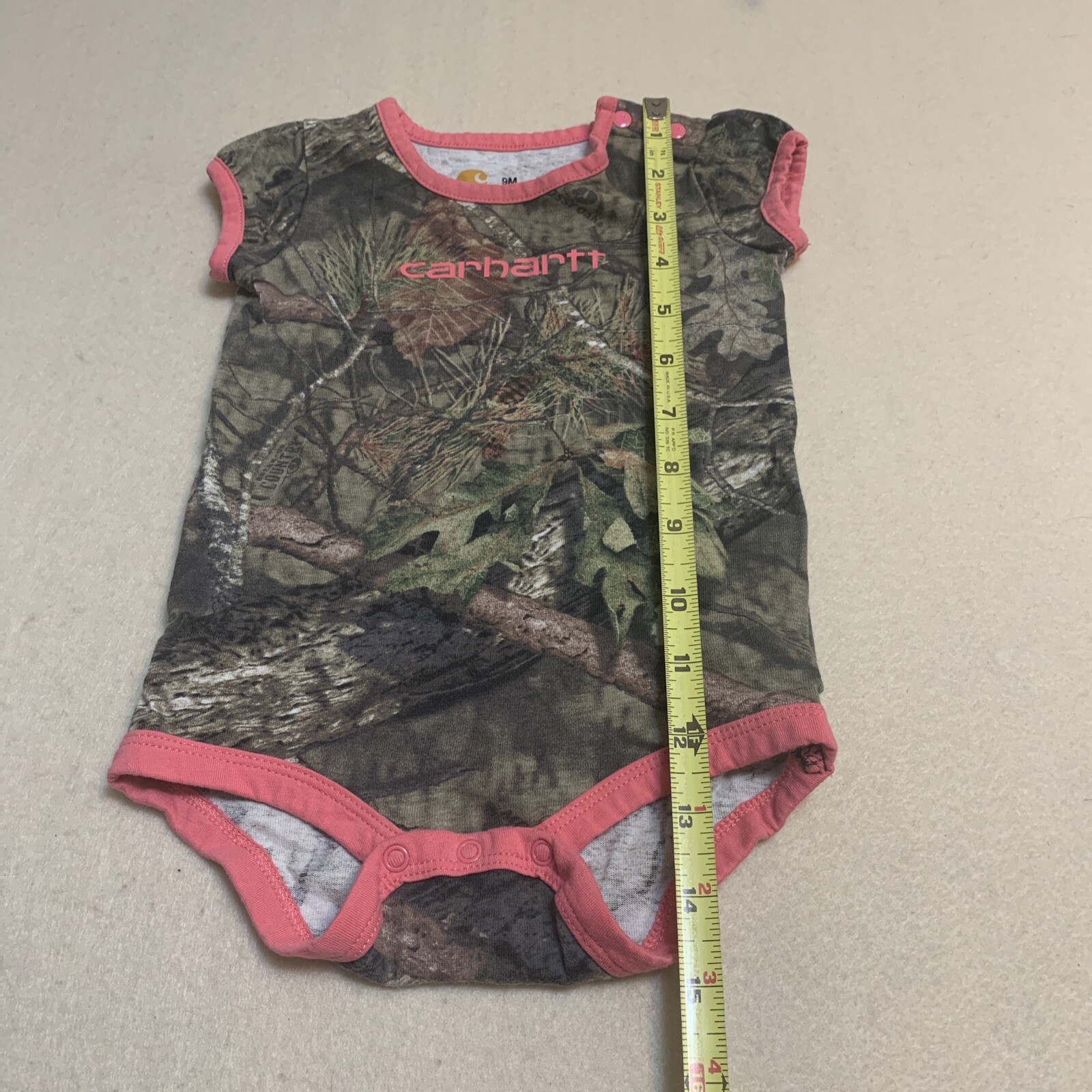 Carhartt Baby Girls Camo Romper Green Pink Size 9 Months eBay