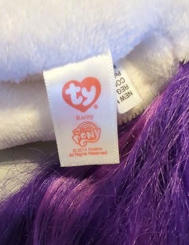 2 My Little Pony Ty 7" Plush Horse Stuffed Animal 2014 Orange & White - Picture 7 of 8