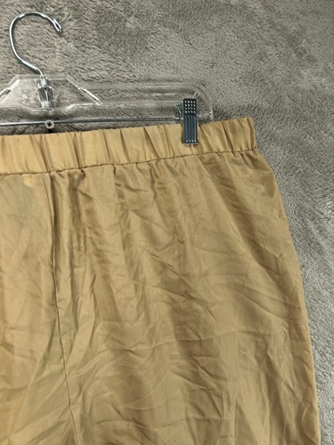 MOSSIMO Womens XL Silky Pants Tan Pull On Drawstring Lightweight Tapered 38X31 - Picture 10 of 10