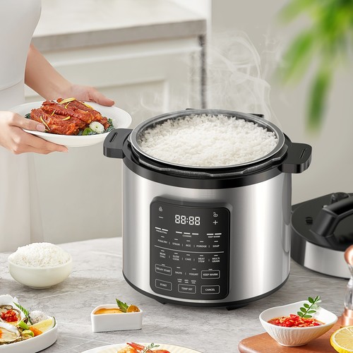 12-in-1 Electric Pressure Cookers, 6 Quarts Multi-Functional, Stainless Steel image
