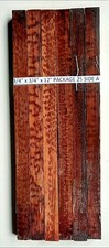 6 pcs 3/4" x 3/4" x 12" figured Snakewood turnings