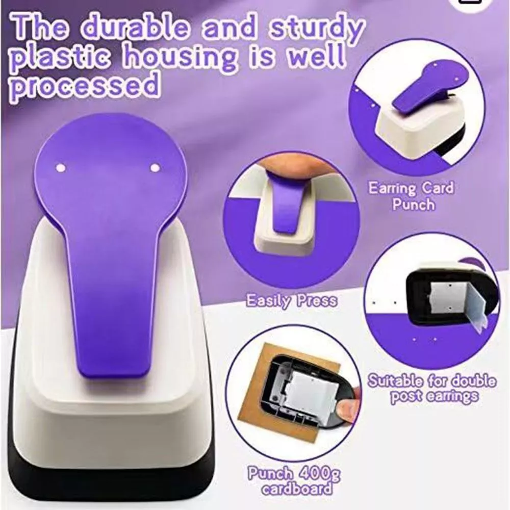 Earring card on sale hole punch