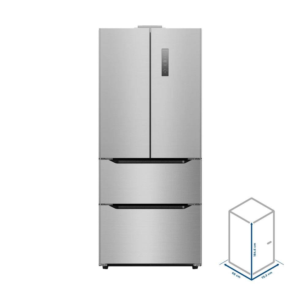 PYRAMIDEA Frigorifero 4 Porte 450L Colore Silver FRG4504 - Immagine 3 di 4