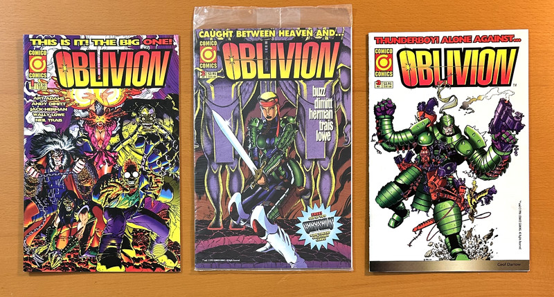 Oblivion #1, 2 & 3 complete series (Comico 1996) 3 x NM comics.
