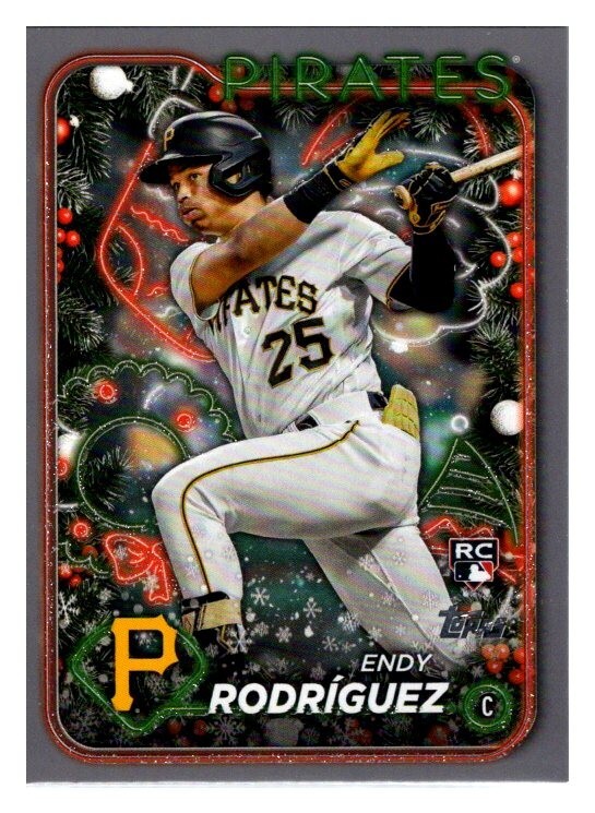 H9 Endy Rodriguez Pitts Pirates RC 2024 Topps Holiday Silver