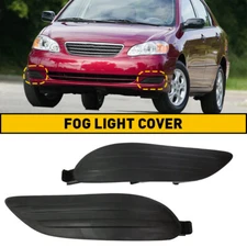 Pair Fog Bumper Lamp Light Cover Insert For Toyota Corolla 2005 2006 2007 2008