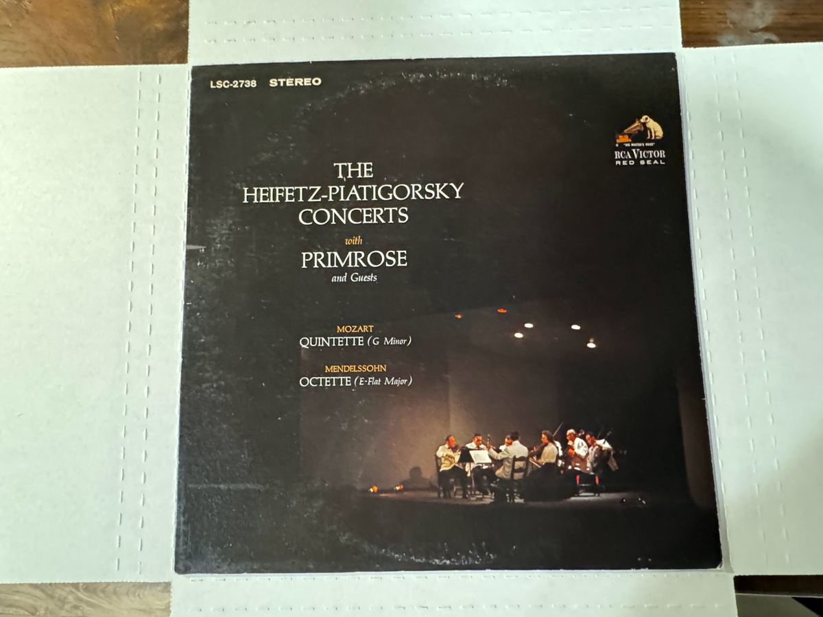 The Heifetz- Piatigorsky Concerts- Mozart/ Mendelssohn- LP 1964