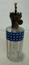 Flag Stars Stripes Patriotic Theme Oil Lamp 6.25" Tall Globe Not Included