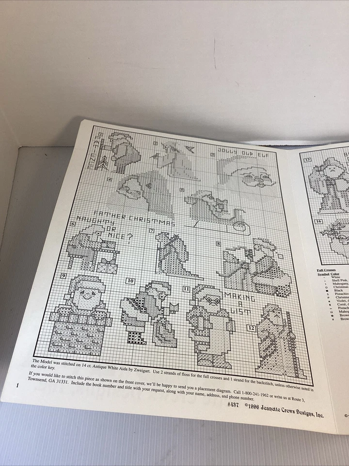 Jeanette Crews 32 Santa’s To Embroider Cross Stitch Patterns #437 One Nighters - Image 2 of 4