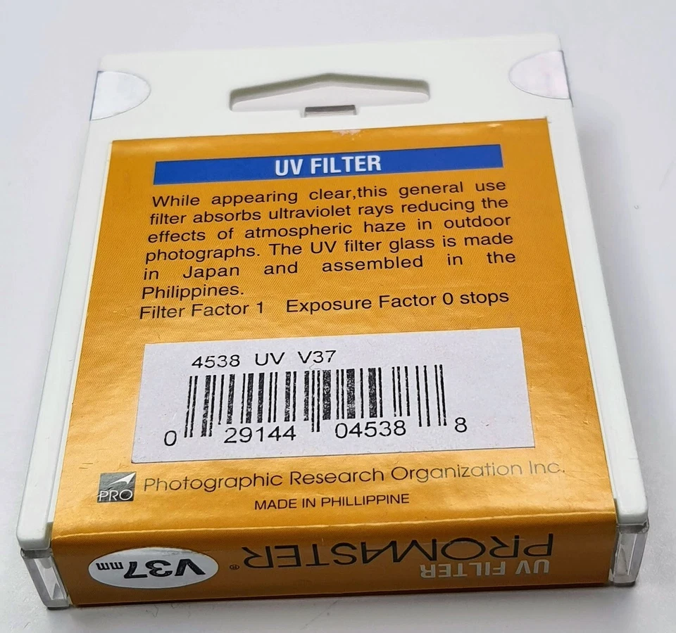 Genuine ProMaster 37mm UV Precise Glass Lens Filter Japan 37 mm Glass Safety 37 - Image 3 of 4