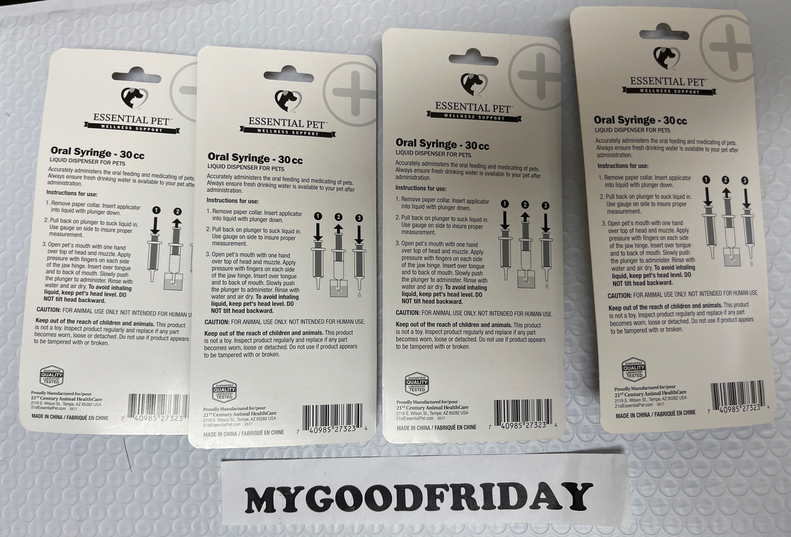 Lot of 4 Essential Pet Products Oral Syringes 30cc NEW Liquid Dispenser