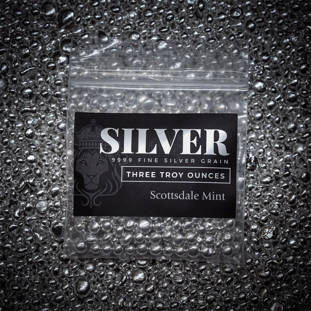 3 oz Silver Shot .9999 Fine Silver in Sealed Bag for Casting or