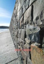 PHOTO  UP CLOSE TO THE SEA WALL AT ABERDARON  2013
