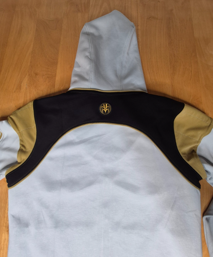NWT Official SUPERX Power Rangers White Ranger Hoodie Jacket - Size L - Picture 9 of 11