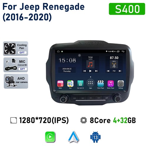 9" Android Screen For Jeep Renegade 2016-2020 GPS Auto Car Radio Carplay Player - Picture 10 of 28