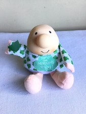 Vintage 1994 Ziggy St Patricks Day 4 Leaf Clover Plush Hard Face Doll 4" Tall