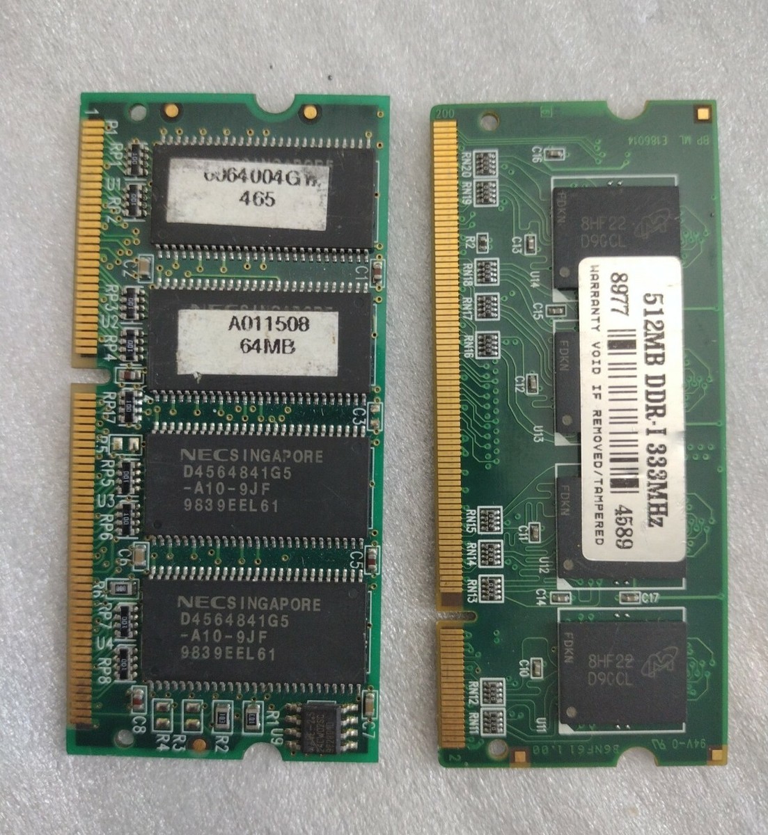 512MB DDR.1333MHz Laptop Memory RAM + 64MB A011508 laptop memory