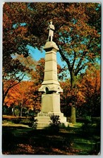 Soldier's Monument, Bowman Park, Three Rivers, Michigan - Postcard