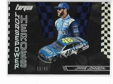 JIMMIE JOHNSON 2017 PANINI TORQUE HORSEPOWER HEROES HOLO SILVER PARALLEL 63/99