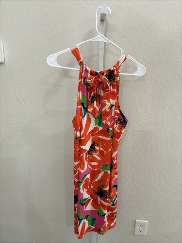 Trina Turk Dress Women's Size L Juju Botanical Medley Halter Jersey Cover Up NWT - Picture 6 of 6