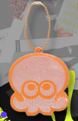 Splatoon 3 Reflector Key chain Octopus Orange 8cm 3.1in. Empty Nintendo Licensed