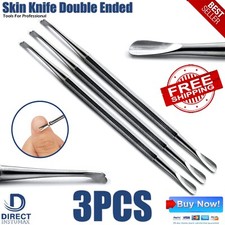 Skin Remover Double Ended Manicure Pedicure Dead Skin Trimmer Nail Art 3Pcs