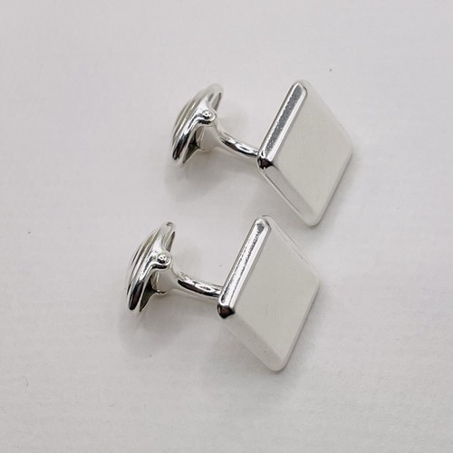 Links of London Men's Square Sterling Silver T-Bar Cufflinks Authentic - Picture 5 of 10