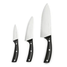 Emeril Lagasse 3-Piece Steel Stamped Kitchen Knife Set - Chefs Knives for Prep