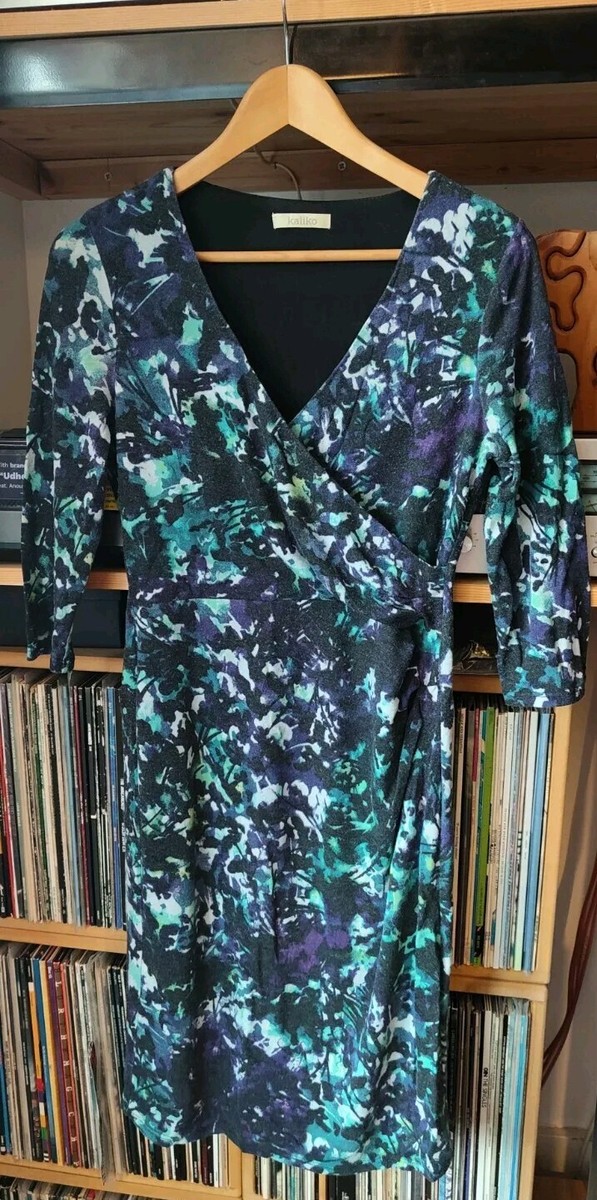 dark green and purple combination dress Violette Tie Halter Floral Dress in Purple Comet and Dark Green – The  Clothing Lounge main image 0