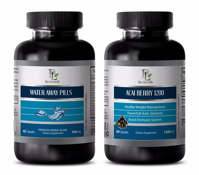 Metabolism enzyme balance - WATER AWAY - ACAI BERRY COMBO - cranberry extract 
