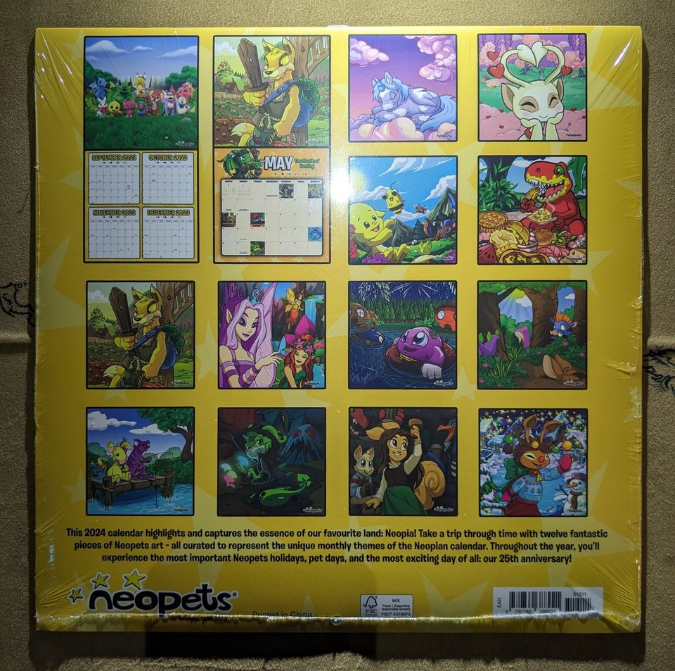 Neopets 25th Anniversary 2024 Calendar Comic Con LACC 2023 Exclusive W