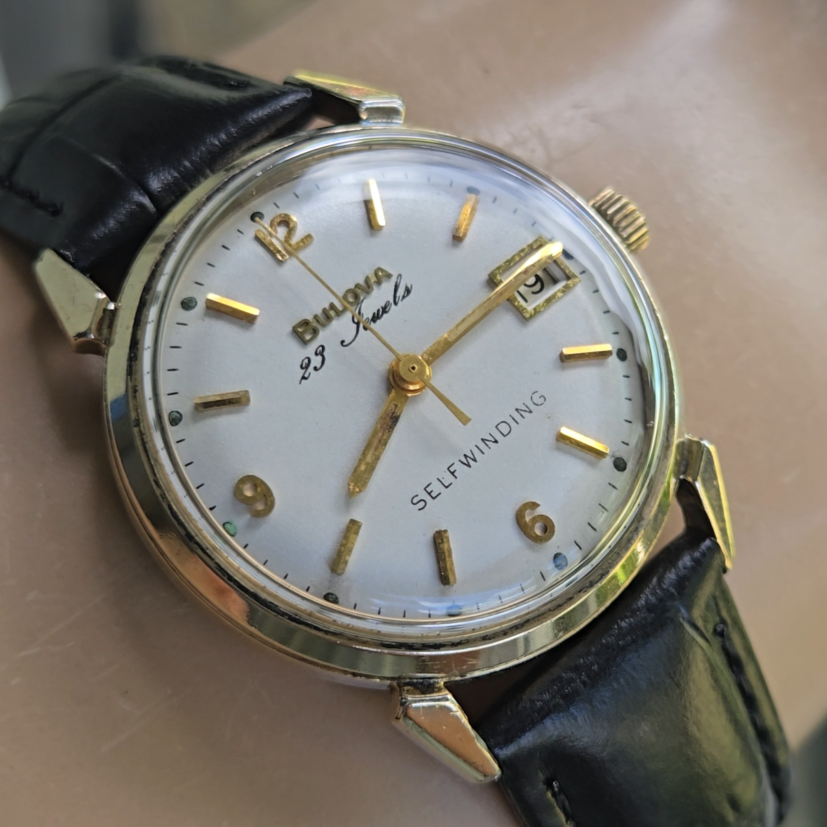 Vintage BULOVA Date King Men's automatic watch 10CPACD 23Jewels