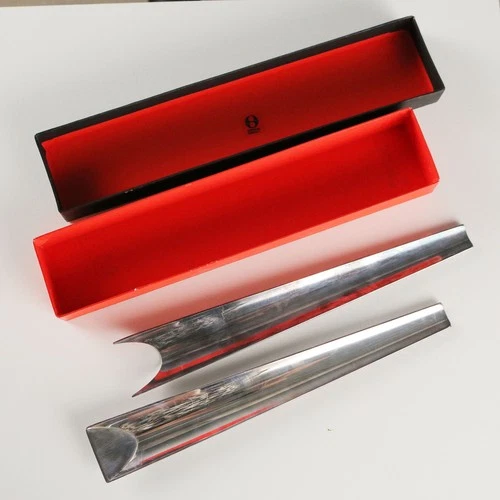 Lino Sabattini Salad Cutlery Union Silvered Metal Italy 1975 Original