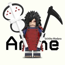 Custom Naruto Reanimation Madara Uchiha Minifigure with Weapon New/Mint