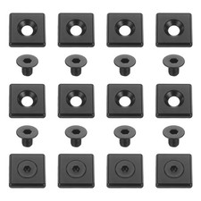 12Pcs Profile End Cap, Zinc Alloy 3030 EU Standard T-Slot Extrusion, Black