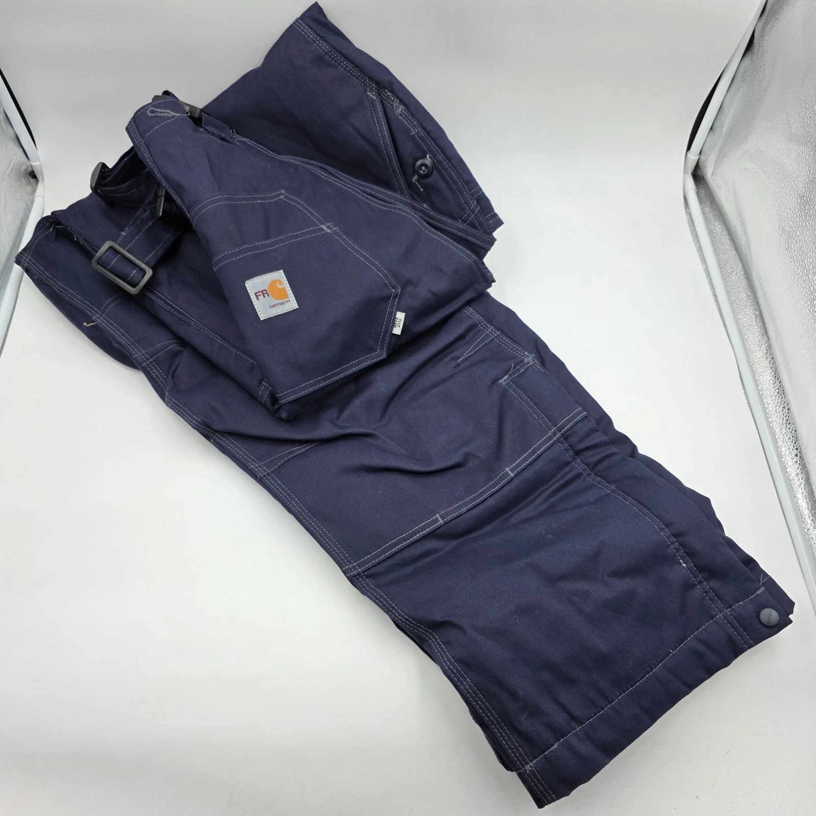 Carhartt FR Overalls 102691 410 Navy Flame Resistant Quick Duck lined 46x30
Opens in a new window or