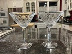 2 Vintage Waterford Crystal Colleen Martini Glasses 6 1/8 Ireland Pair
