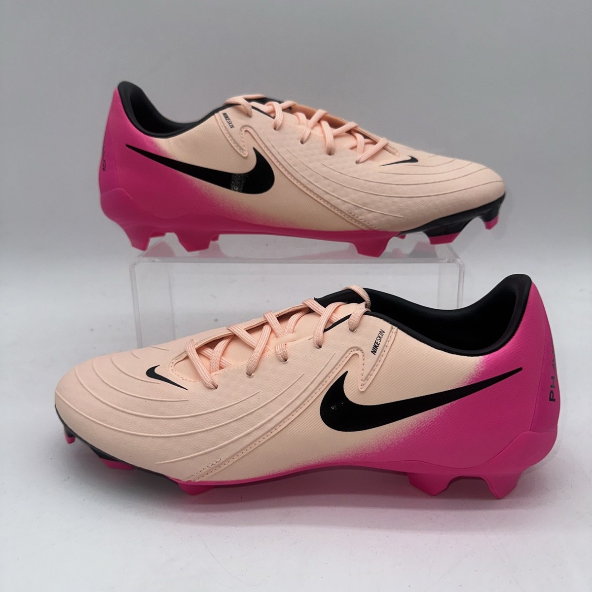 Nike Men's Size 10.5 Phantom GX II Academy FG/MG (FD6723 800) Pink