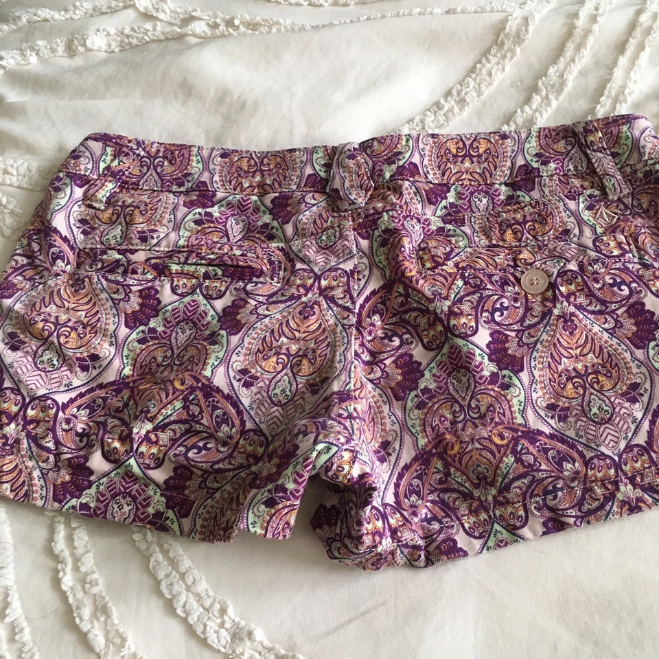 Mujer Volcom Frochickie 2.5 Corto Púrpura Paisley Talla 1, Y2K Foto 2 de 4
